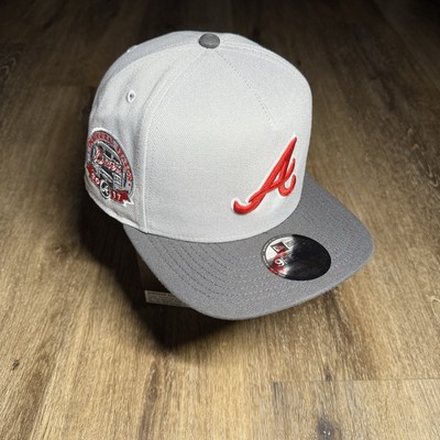 Atlanta Braves Snapback A-Frame Hat New Era Cap Cool Gray Red Graphite MLB