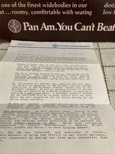 Pan Am Travel Priority Communication Letter March 31, 1988 Jerry Murphy #153