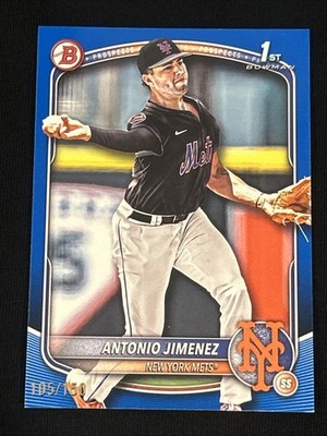 2025 Bowman Draft Antonio Jimenez #BD-56 Blue /150 New York Mets (Paper)