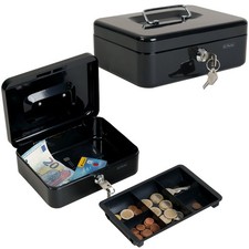 Herlitz Kaseta na pieniądze zamykana 2x Klucz Wkładka na twarde pieniądze Kasa pieniężna Skarbonka