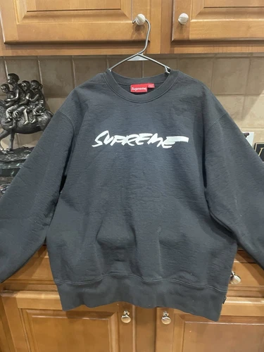 Sweat col rond logo Supreme Futura FW20 noir M Medium