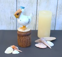 Pelikan Auf Pfahl Figur Figurine Deko Figur Maritime Deko Tischdeko Skulptur Ges