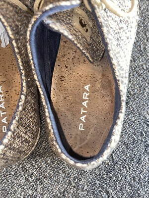 Patara Taj Nomad Eco Brown Lace Up Espadrille Sneakers Shoes  display picture 1