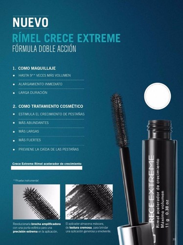 CRECE EXTREME MASCARA By YANBAL- RÍMEL ALARGADOR/MÁXIMO VOLUMEN. - Picture 11 of 12