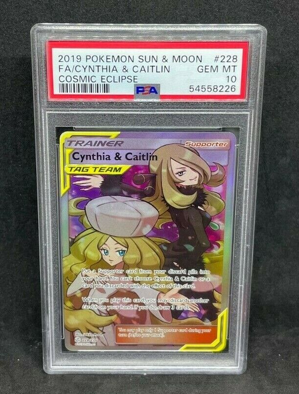 Pokemon S&M Cosmic Eclipse Cynthia & Caitlin 228/236 Full Pokemon S&M Cosmic Eclipse Cynthia & Caitlin 228/236 Full