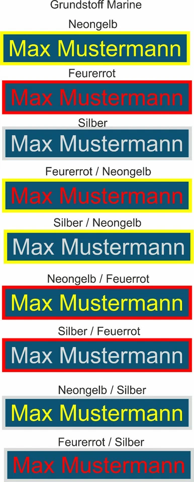 Feuerwehr Namensschild,Namensschild Feuerwehr, Namensschild mit Klett o. Flausch - Bild 4 von 4