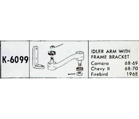 Brazo ralentí Moog CHEVROLET PONTIAC Nova Camaro Firebird 1968-1974 K6099 3917579 Foto 2 de 2