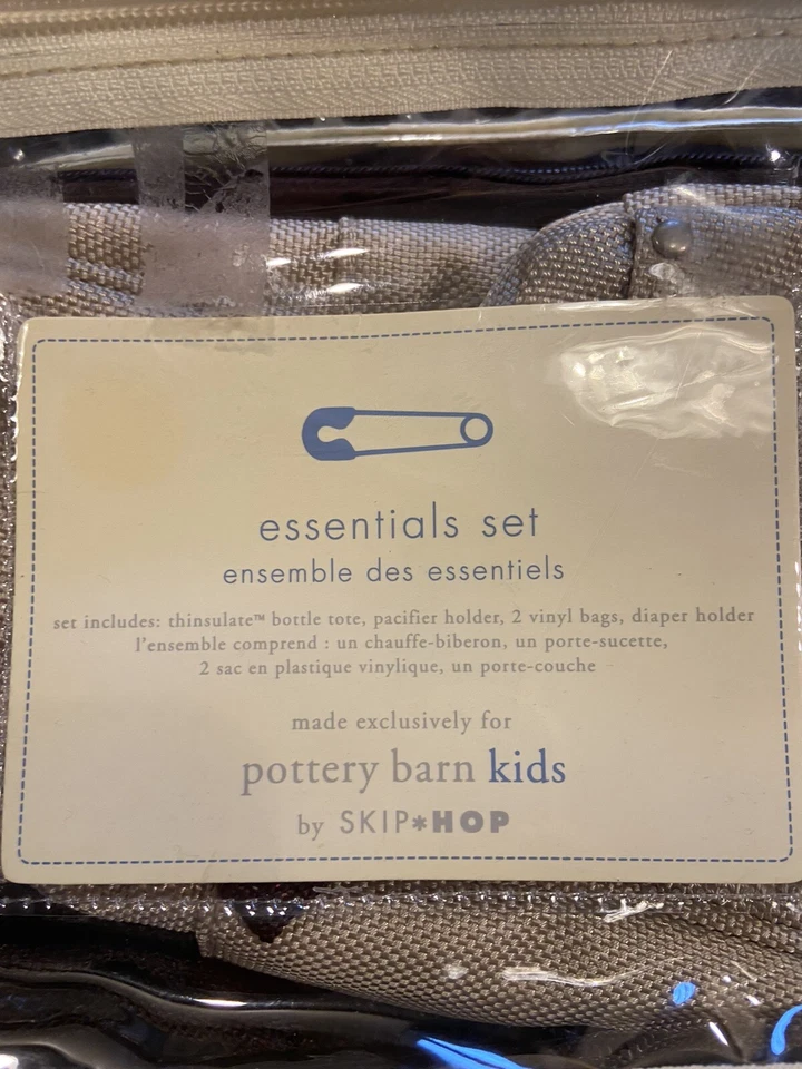 Nuevo juego esencial de pañales Pottery Barn Kids Skip Hop botella bolsa chupete Foto 2 de 4