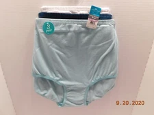 NEW Vanity Fair 3 Pair Perfectly Yours Classic Cotton Brief 6/M Multi-Color