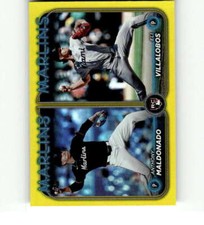 2024 Topps Update Yellow Rainbow Foil US305 Anthony Maldonado /Eli Villalobos RC