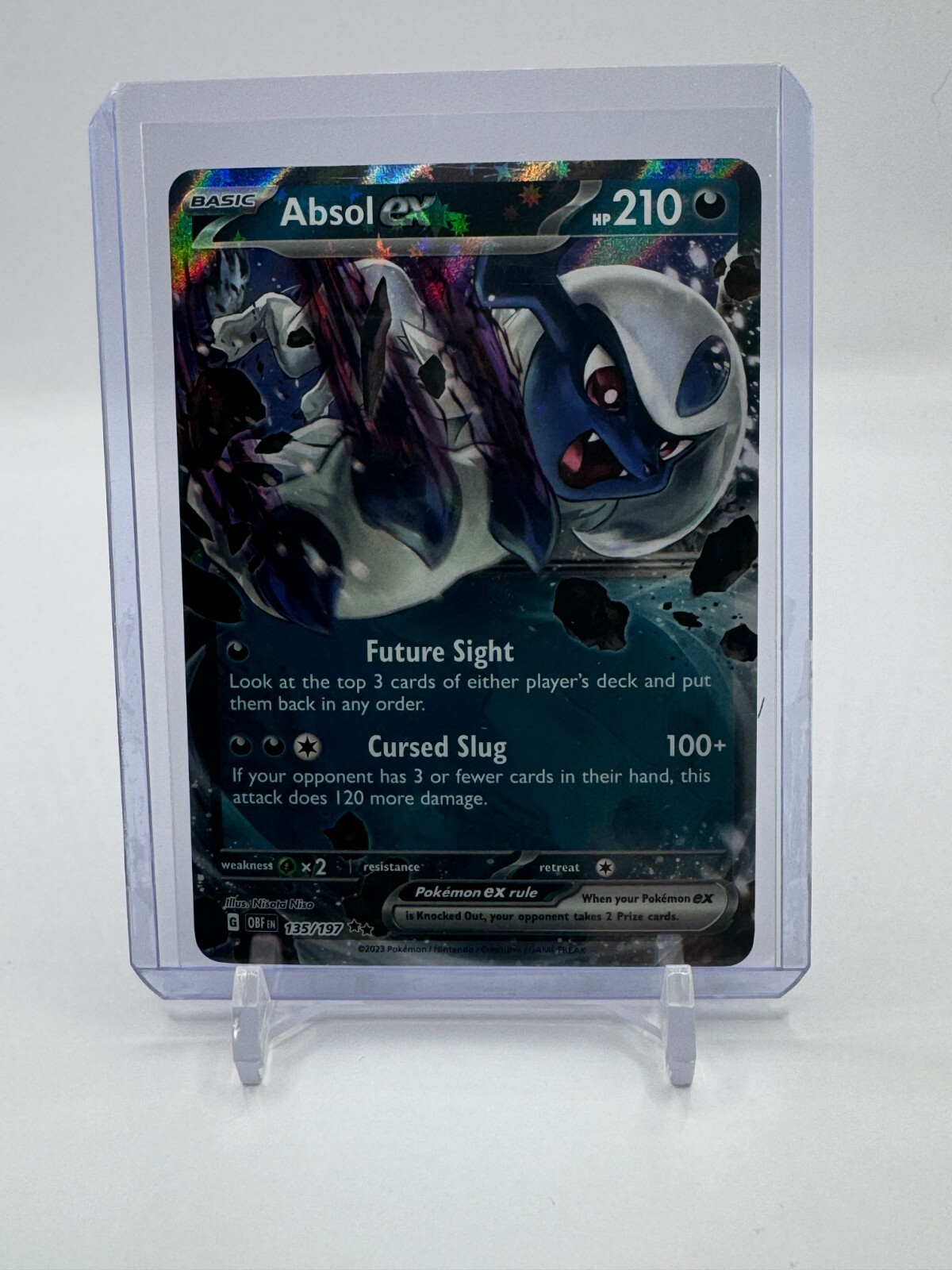 Pokemon Absol EX 135/197 Double Rare Obsidian Flames Holo NM