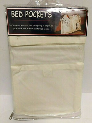 Divatex Bed Pockets Bedside Storage Organizer Washable Canvas