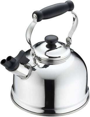 Japanese Whistling Tea Kettle Induction Cookware, Stainless, 2.5 L Made in Japan