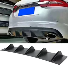 Black Car Rear Bumper Lip Diffuser Shark 5 Fins Spoiler Wing For Jaguar XF X250