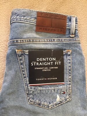 Tommy Hilfiger Men's Denton Stretch Straight fit low rise zip-fly