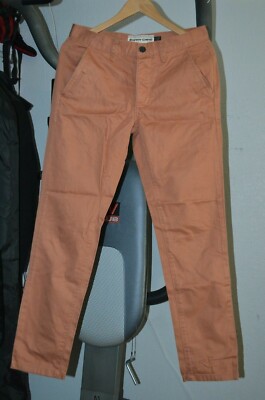Mens topman moto skinny slim chino pants W30 brown