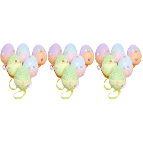  54 pièces décoratives œufs de Pâques suspendus ornements ornements à faire soi-même artisanat - Photo 1 sur 12
