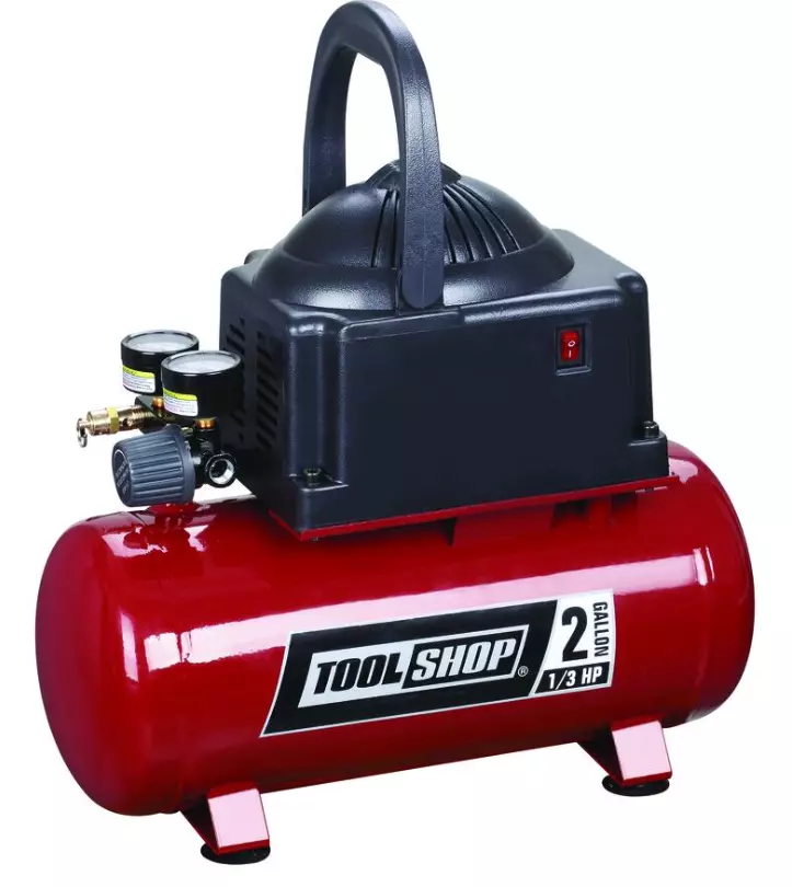 2 Gallon Electric Air Compressor 100 PSI Hot Dog 1/3 HP Oil Free Pump  Portable