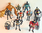 Batman Action Figure Lot (11) - Vintage & Modern Includes Robin, Batcycle & Bat