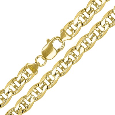 10k Yellow Gold Solid Anchor Mariner Link Chain Necklace 24'' 7.7mm 56 grams