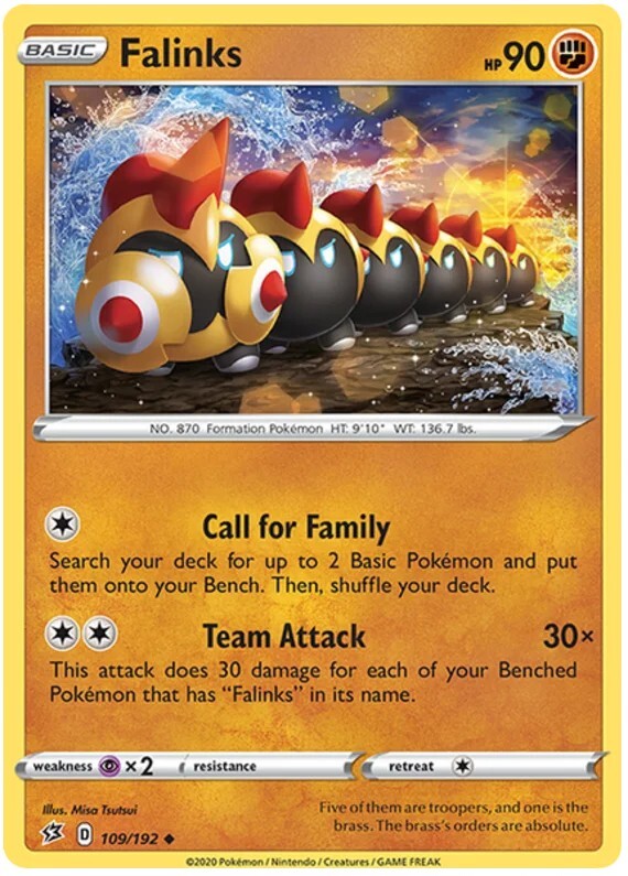 Falinks Pokemon TCG Card 109/192