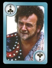 1 x playing card Dr Who - Tony Selby - 4 of Clubs R098