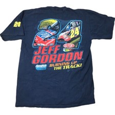 Vintage 2002 Jeff Gordon Dupont Racing T-Shirt M NASCAR Double Sided Graphic