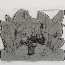 House Mouse In the Bog with a Frog Pond Song Cling Rubber Stamp HMCR54