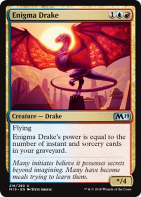 4x Enigma Drake NM-Mint, English Core Set 2019 MTG Magic
