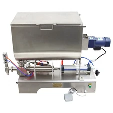 80L Hopper 50-500ml One Head Paste Filling Mixing Machine for Cream Honey Sauce