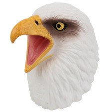 Soft Rubber Bald Eagle Hand Puppet Realistic Bald Eagle Head for Halloween party