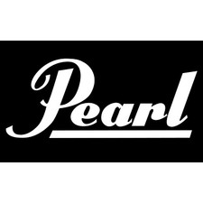 Pearl Drums Logo 8" Wide White Vinyl Decal Sticker