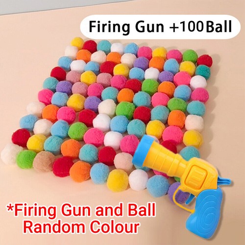 100PCS Interactive Cat Toy Plush Ball Launcher Silent Polyester High Bounce Cat - Picture 8 of 18