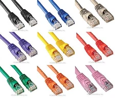 CAT6 ETHERNET PATCH CABLE 100% COPPER CATEGORY 6 CORD for LAPTOP PC MODEM ROUTER