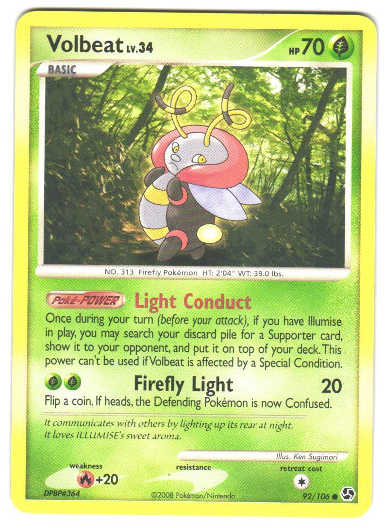 Pokemon Great Encounters Volbeat #92/106 LP Common