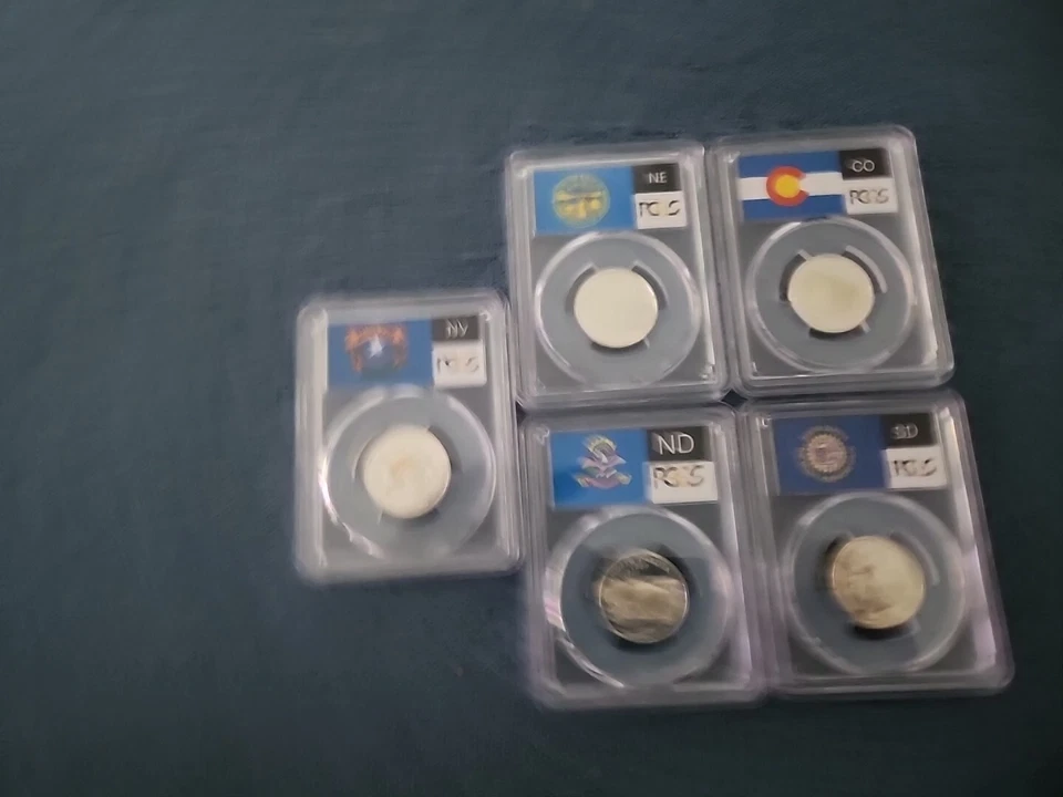 2006 S silver Set PCGS Slabbed Pr69 States Quarters Flag Label (Toning). - Image 4 of 4