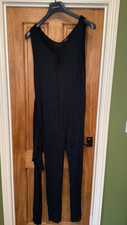DVO maternity black stretch jumpsuit size 20 with 2 tummy bands GC
