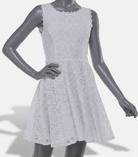 City Studio Women's Juniors' White Lace Fit & Flare Dress Size 7