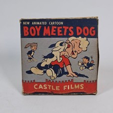 Vintage Castle Films Boy Meets Dog 8mm Animated Cartoon Movie Reel untested 