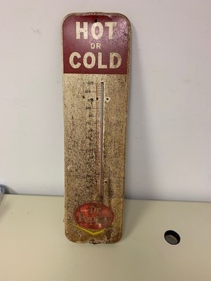 VINTAGE DR PEPPER THERMOMETER WORKING 26.5 X 7-1/4