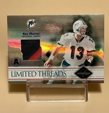 2004 DONRUSS PLAYOFF LIMITED THREADS DAN MARINO WORN JERSEY #LT22 - CARD # 16/25