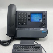 Alcatel Lucent 8058s Premium IP Desk Phone w/ Keyboard, Handset, Power adapter