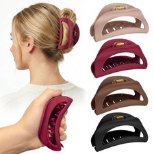 4 Pack Large Silicone Claw Clips 4.1in, Mello Claw Clip Soft Flexible Hair Cl...