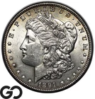 1891 Morgan Silver Dollar Coin, Nice Brilliant Uncirculated++ Better Date
