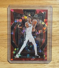 2024-25 Panini Select - Concourse Victor Wembanyama #9 Red Cracked Ice Prizm