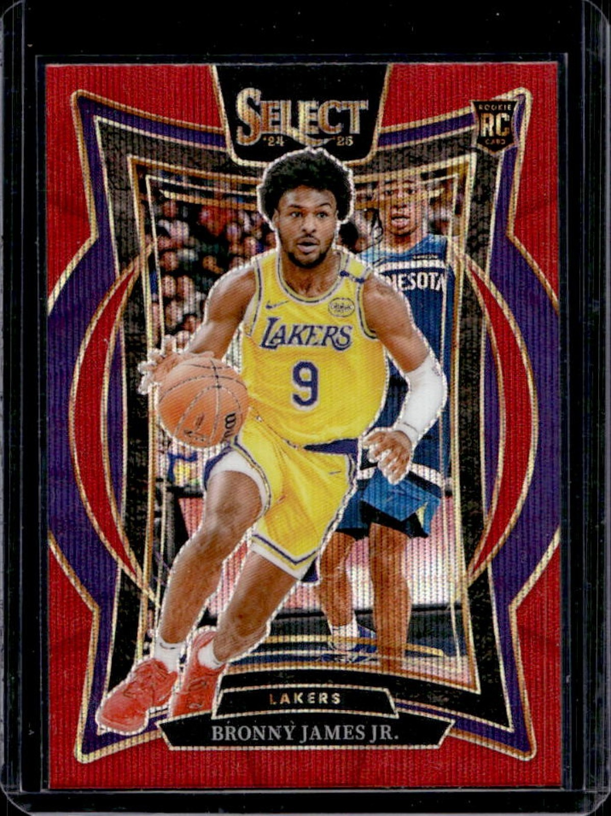 2024-25 Select Bronny James Jr. Concourse RC Red Wave Prizm #90 Lakers