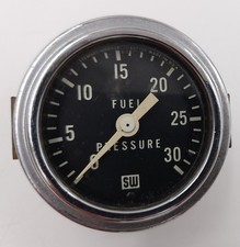Vintage Stewart Warner Fuel Pressure Gauge 0-30 Wmount Hilborn Fuel Injection Vintage Stewart Warner Fuel Pressure Gauge 0-30 Wmount Hilborn Fuel Injection