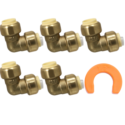 #ad 5 Pack XFITTING 1 2quot; Push Fit Elbow with 1 Free Removing Clip Lead Free $17.99