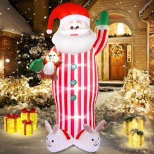 Christmas Inflatable Santa Claus Outdoor Decorations 8ft Giant Blow Up Yard S...