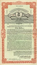 USA HIGHLAND GOLD MINES COMPANY stock certificate OREGON